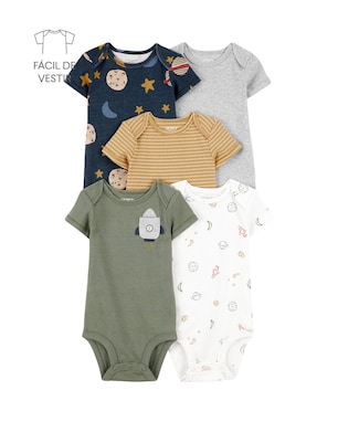 Kit body bebê 5 peças planetas e foguetes - multicor | Carter's