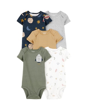 Kit body bebê 5 peças planetas e foguetes - multicor | Carter's
