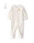 Macacão bebê com pezinho canelado sol - off-white | Carter's