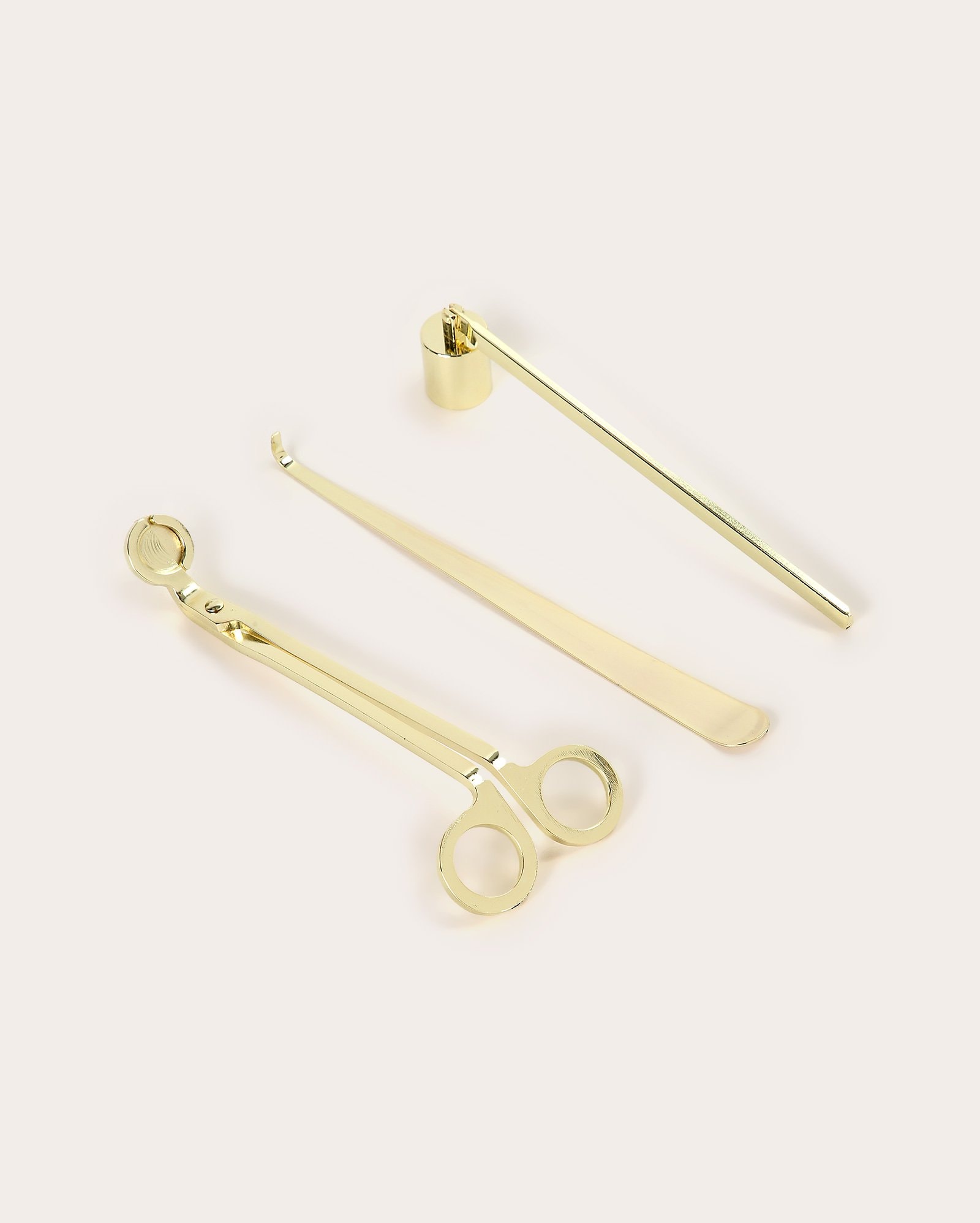 Kit de acessórios para vela 3 peças - Dourado | Casa Riachuelo