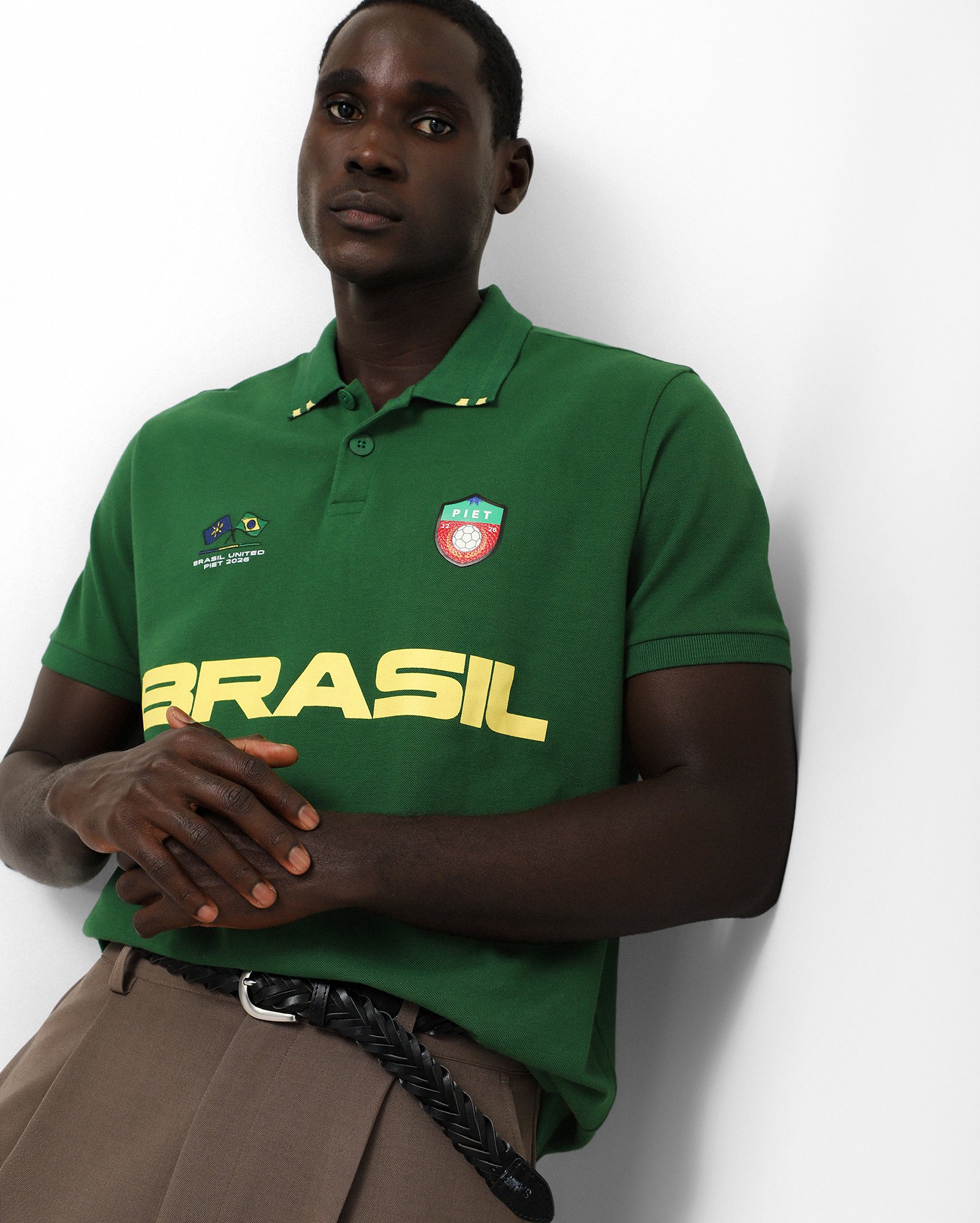 Polo regular Brasil Piet + Pool - verde