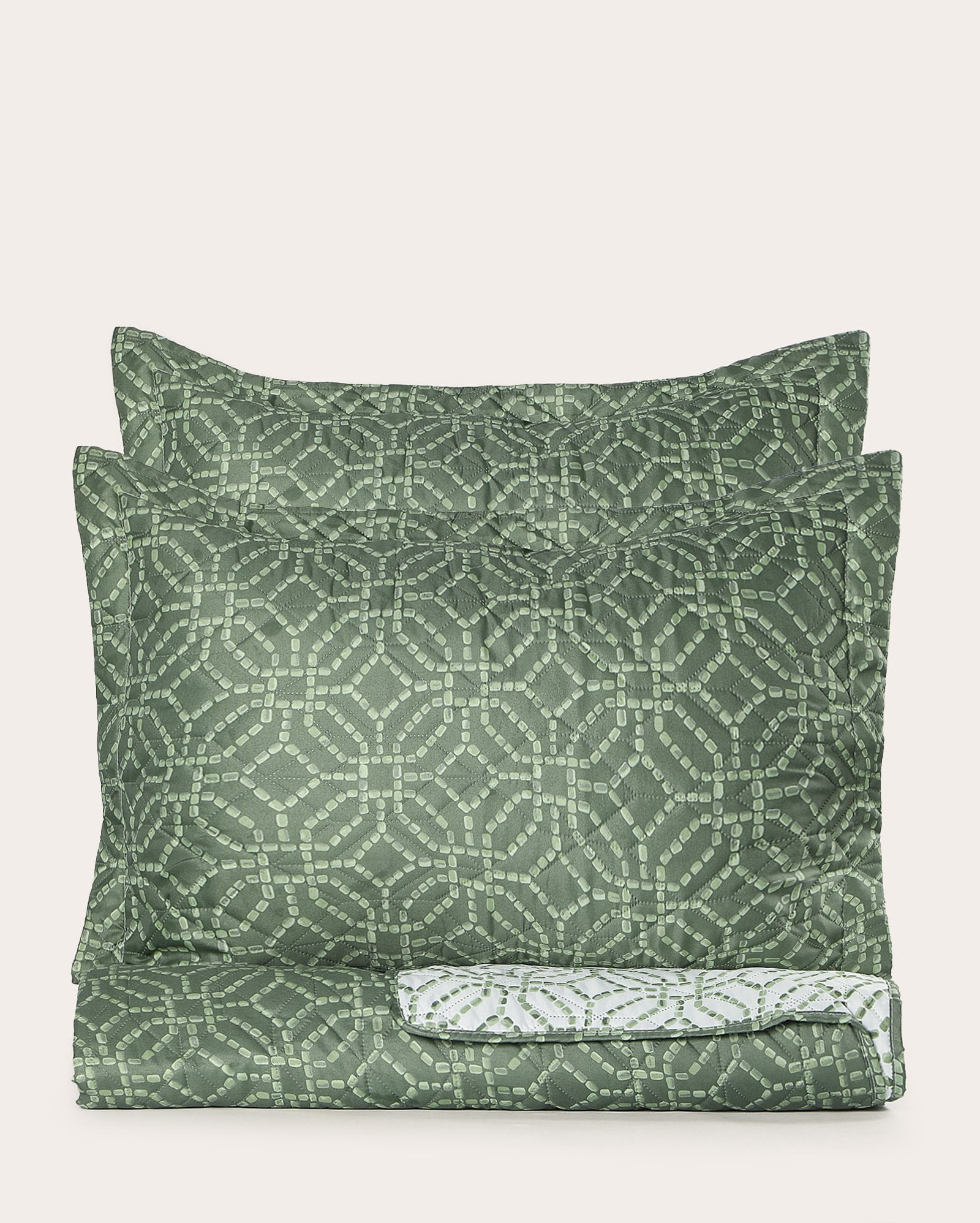 Kit colcha king 3 peças boutis dupla face - Verde | Casa Riachuelo