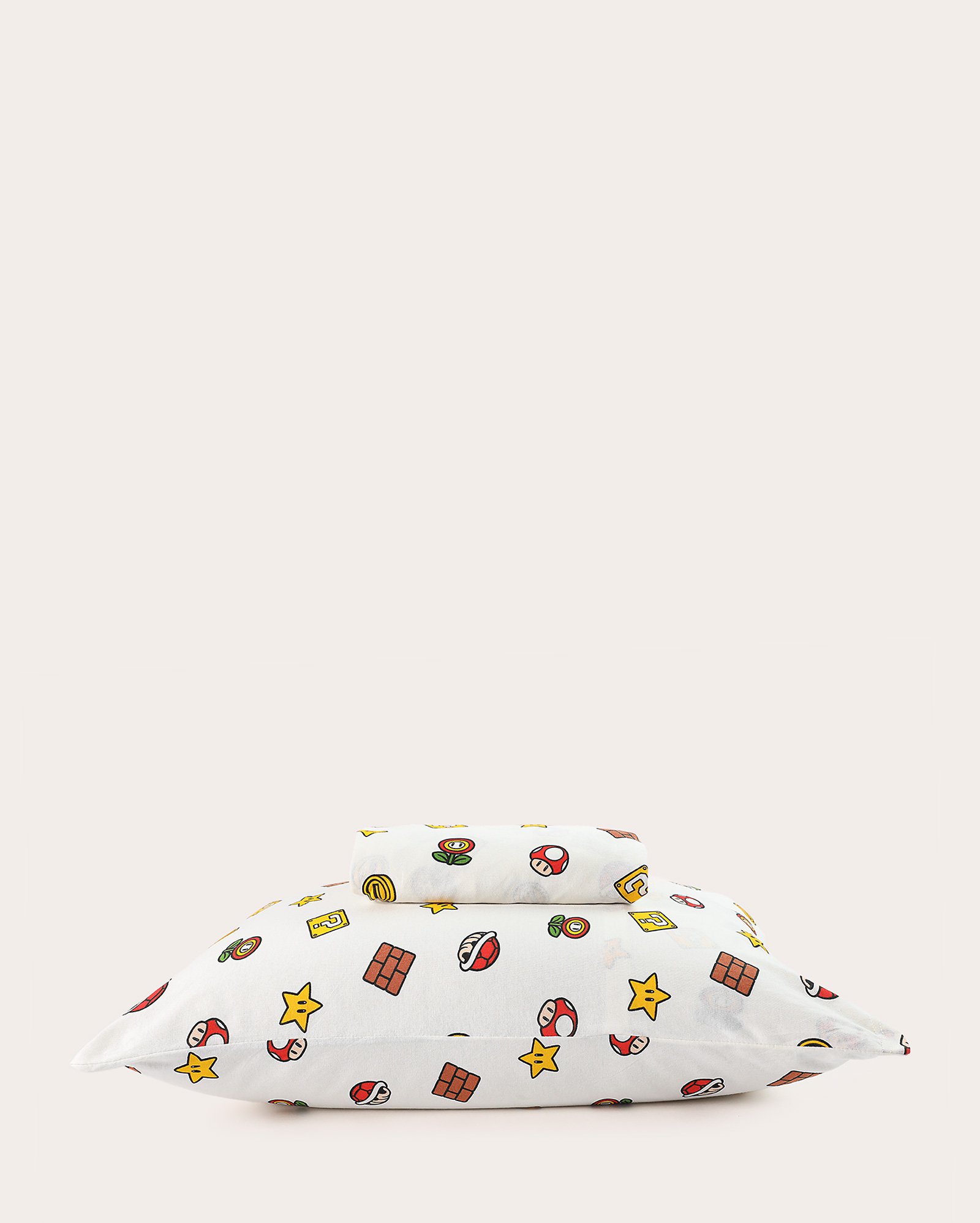 Jogo de cama solteiro Super Mario – branco | Casa Riachuelo
