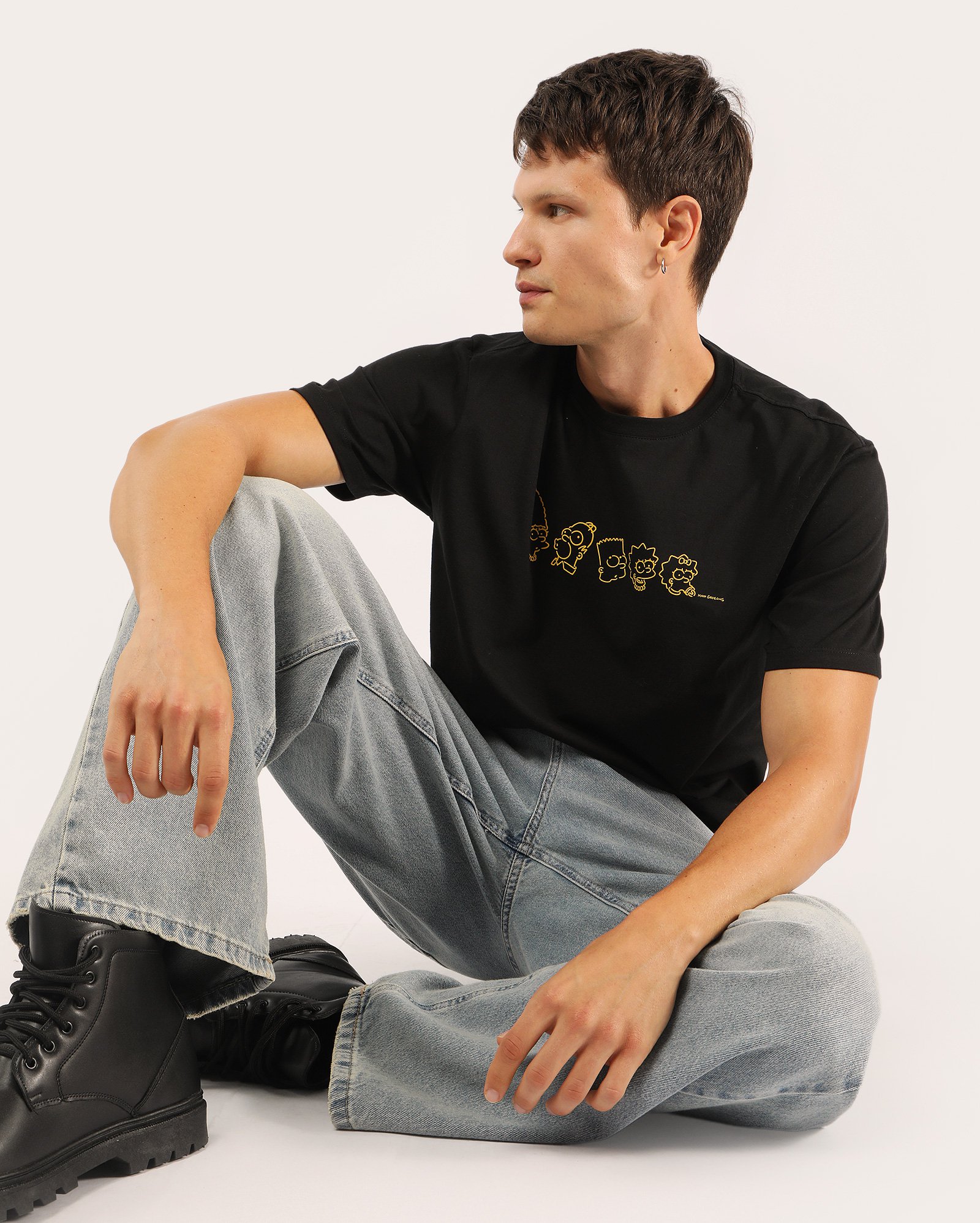 Riachuelo | Camiseta masculina estampada - preta | The Simpsons