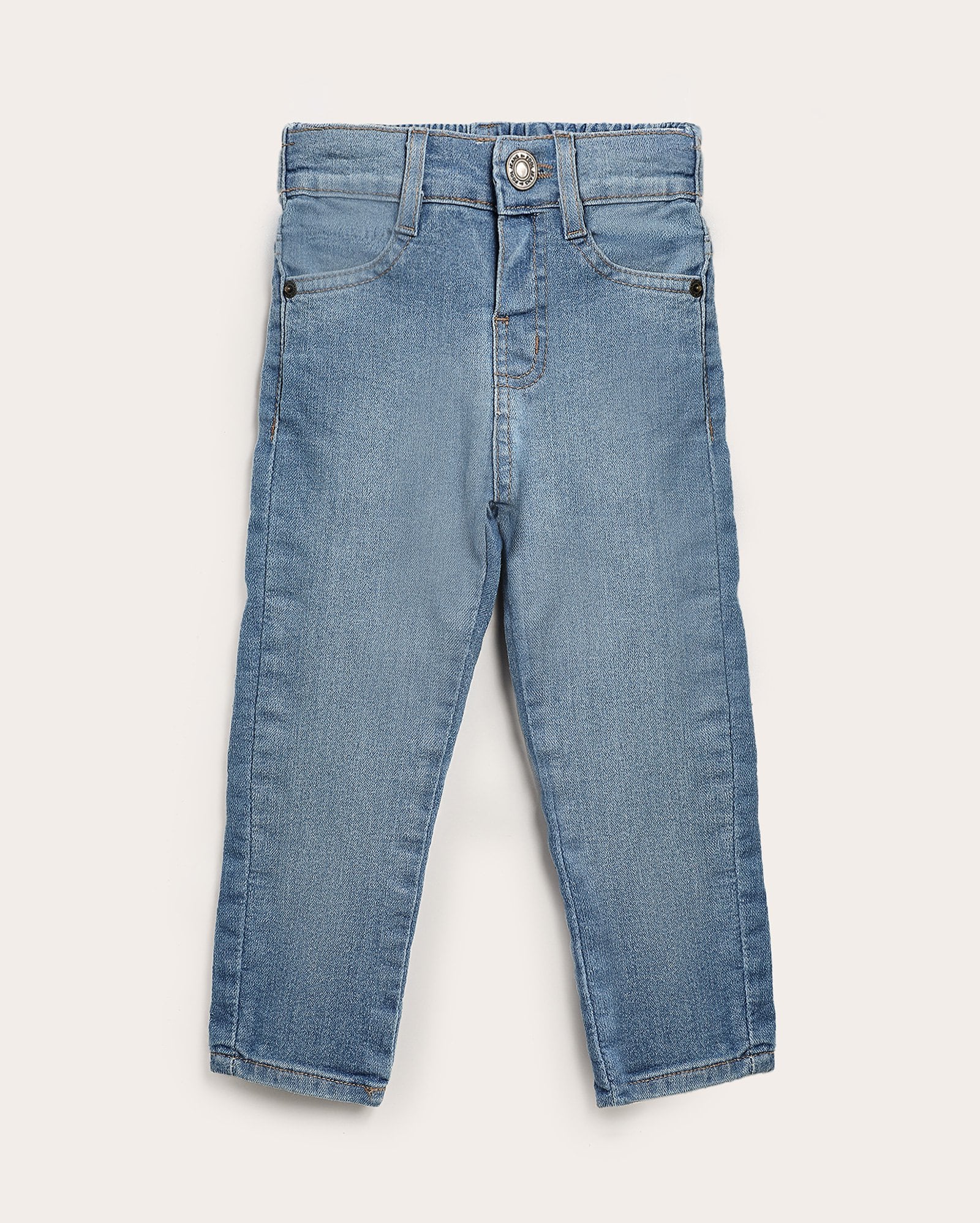 Calça jeans infantil skinny com elástico 1-6A - Jeans Médio
