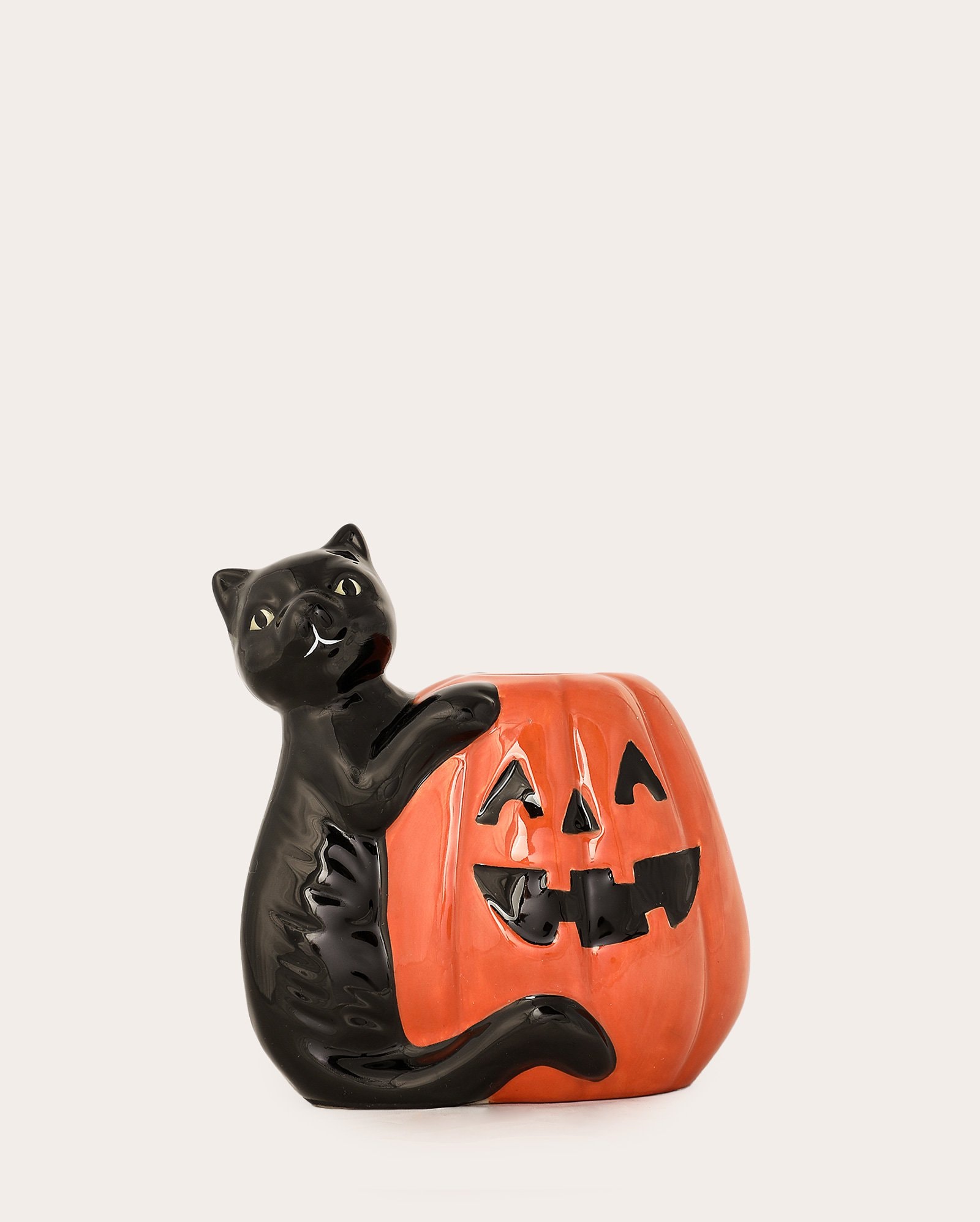 Porta-vela decorativo de cerâmica Halloween 12,4cm x 11cm - Multicor | Casa Riachuelo