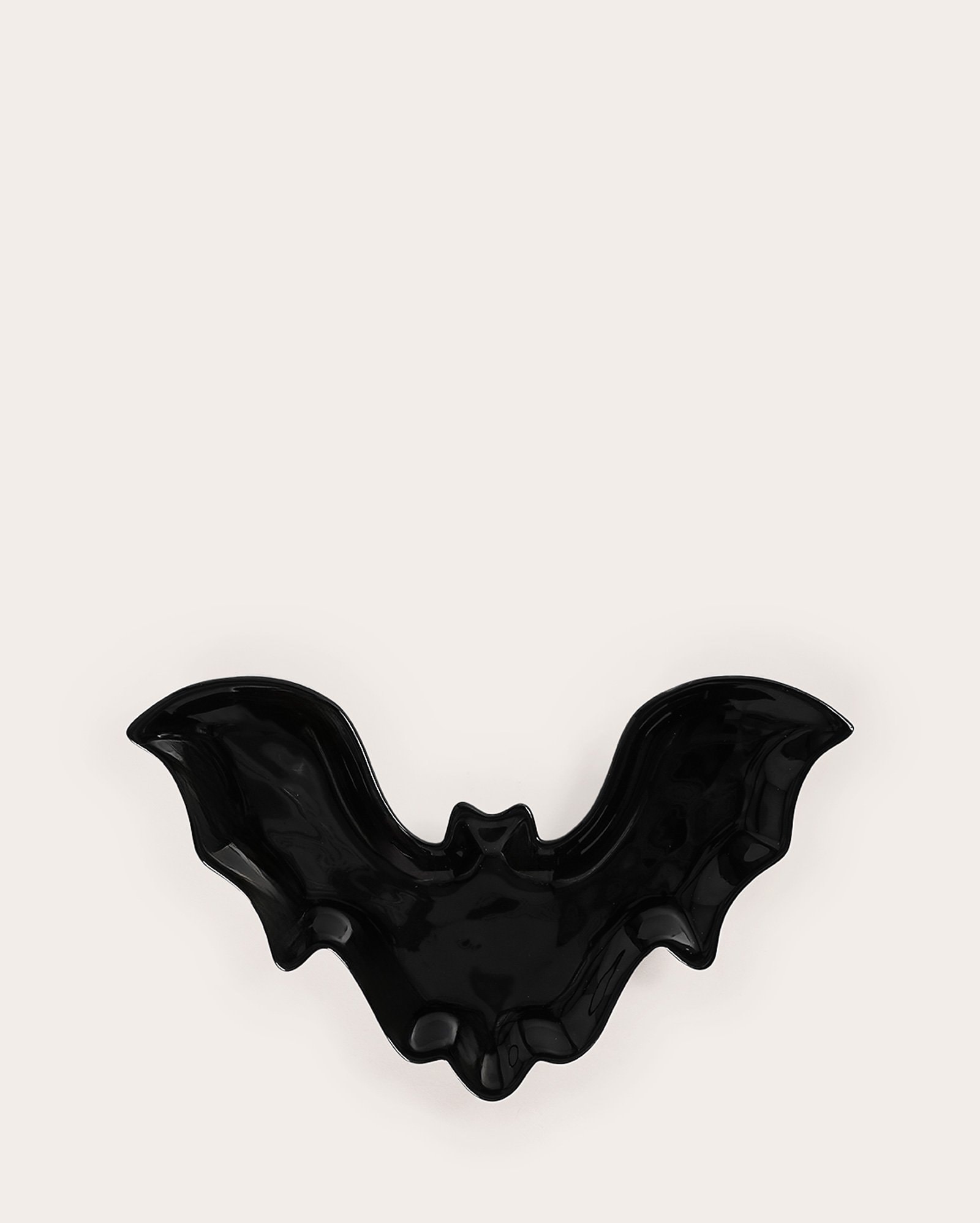 Petisqueira de cerâmica morcego Halloween 25cm - Preta | Casa Riachuelo