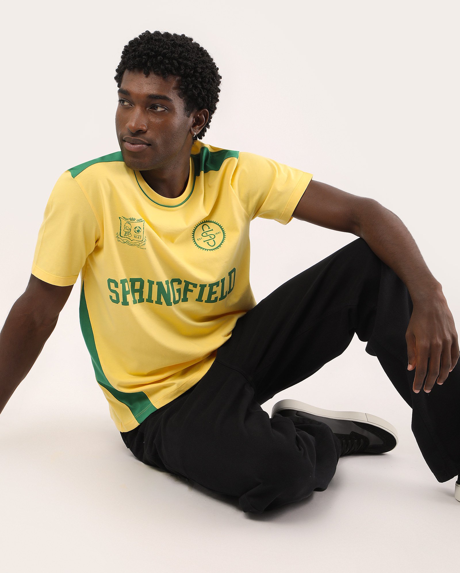 Camiseta masculina Springfield - amarela | The Simpsons