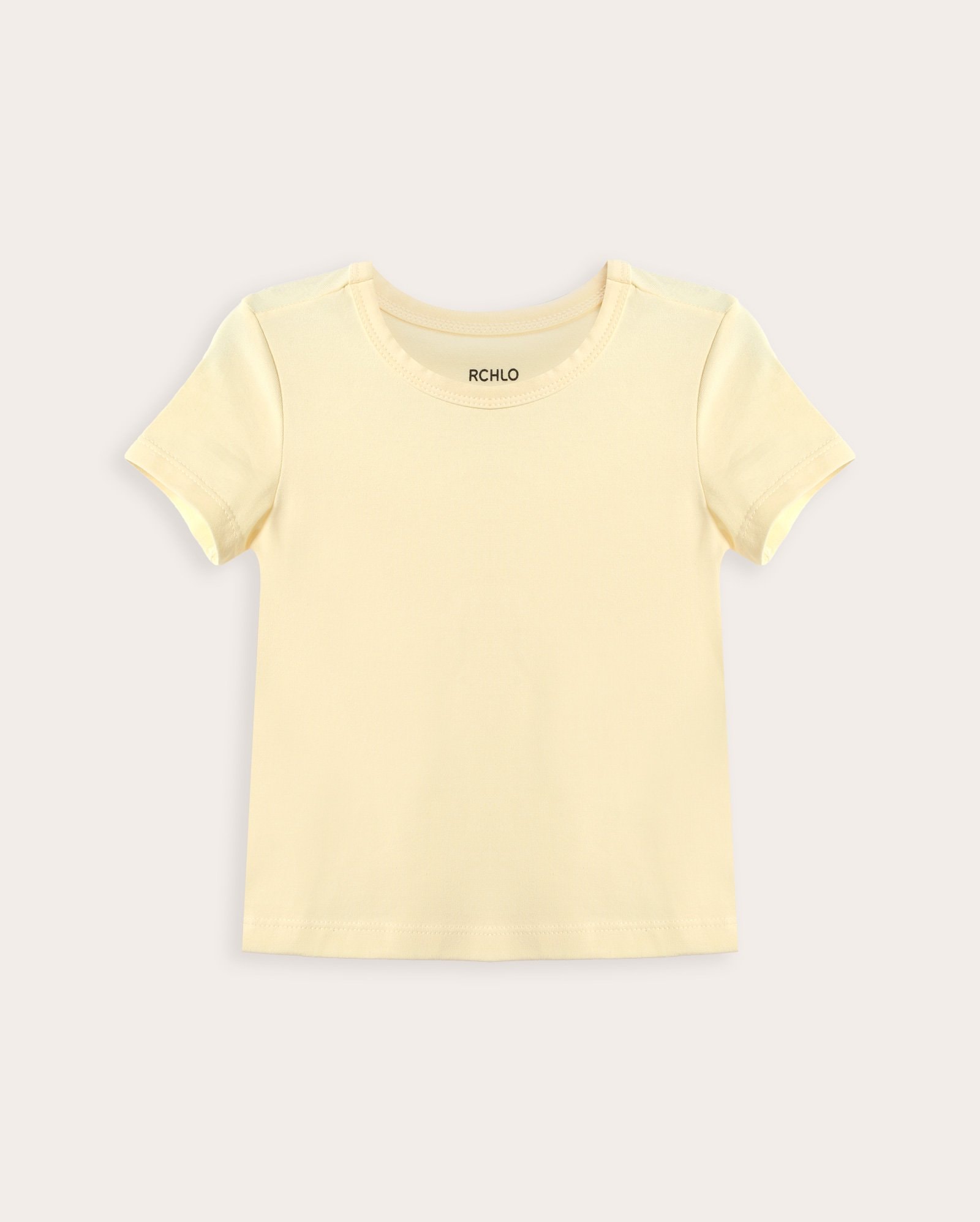 Camiseta infantil regular básica 1-6A - amarela