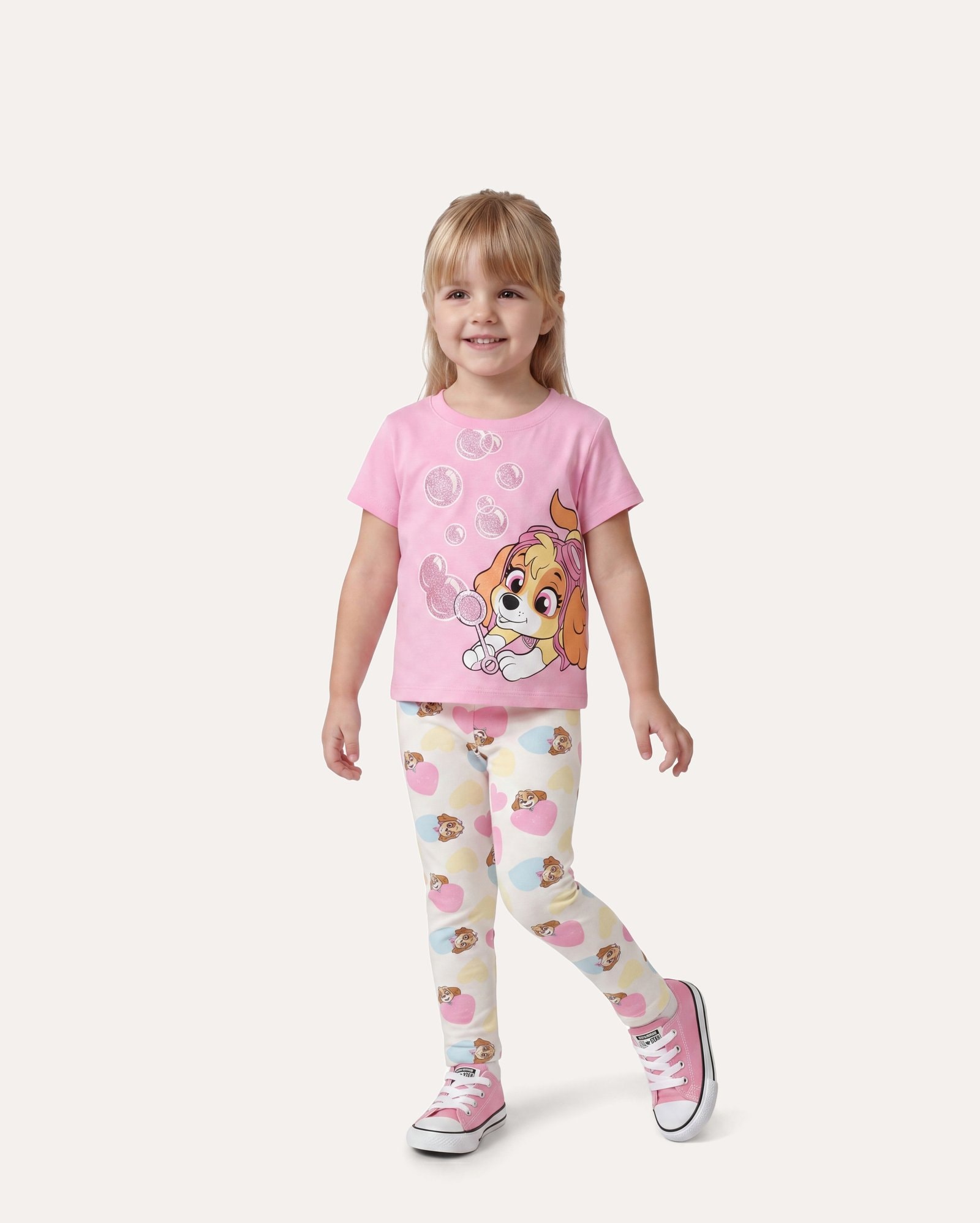 Legging infantil Sky com corações 1-6A - multicor | Paramount
