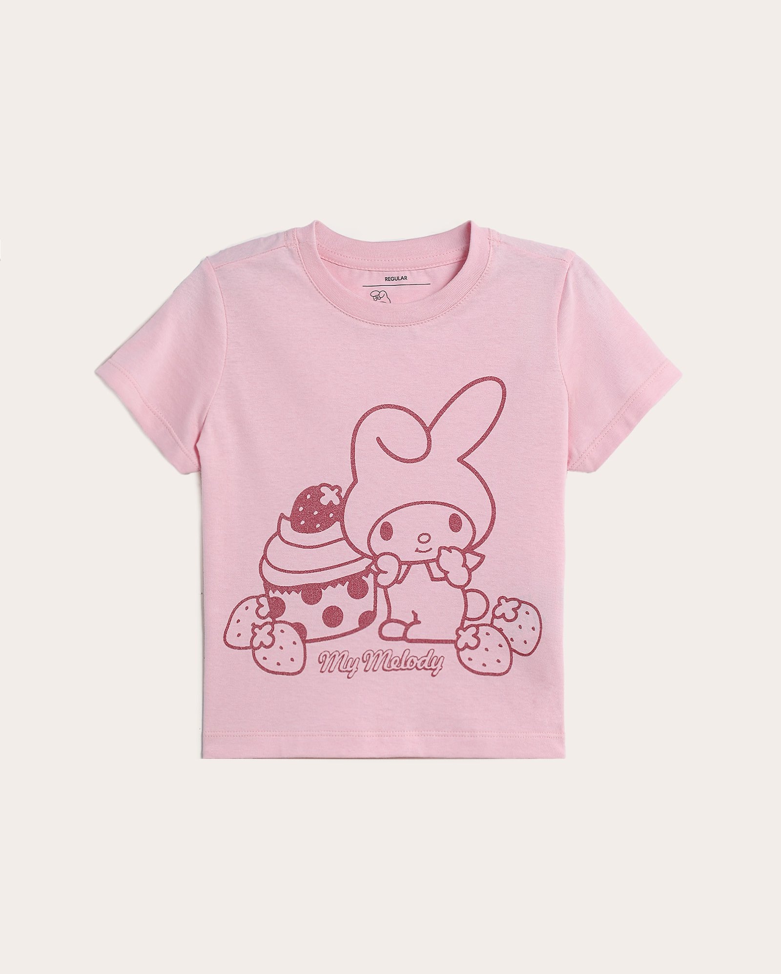 Camiseta infantil regular My Melody 6-14A rosa | Sanrio