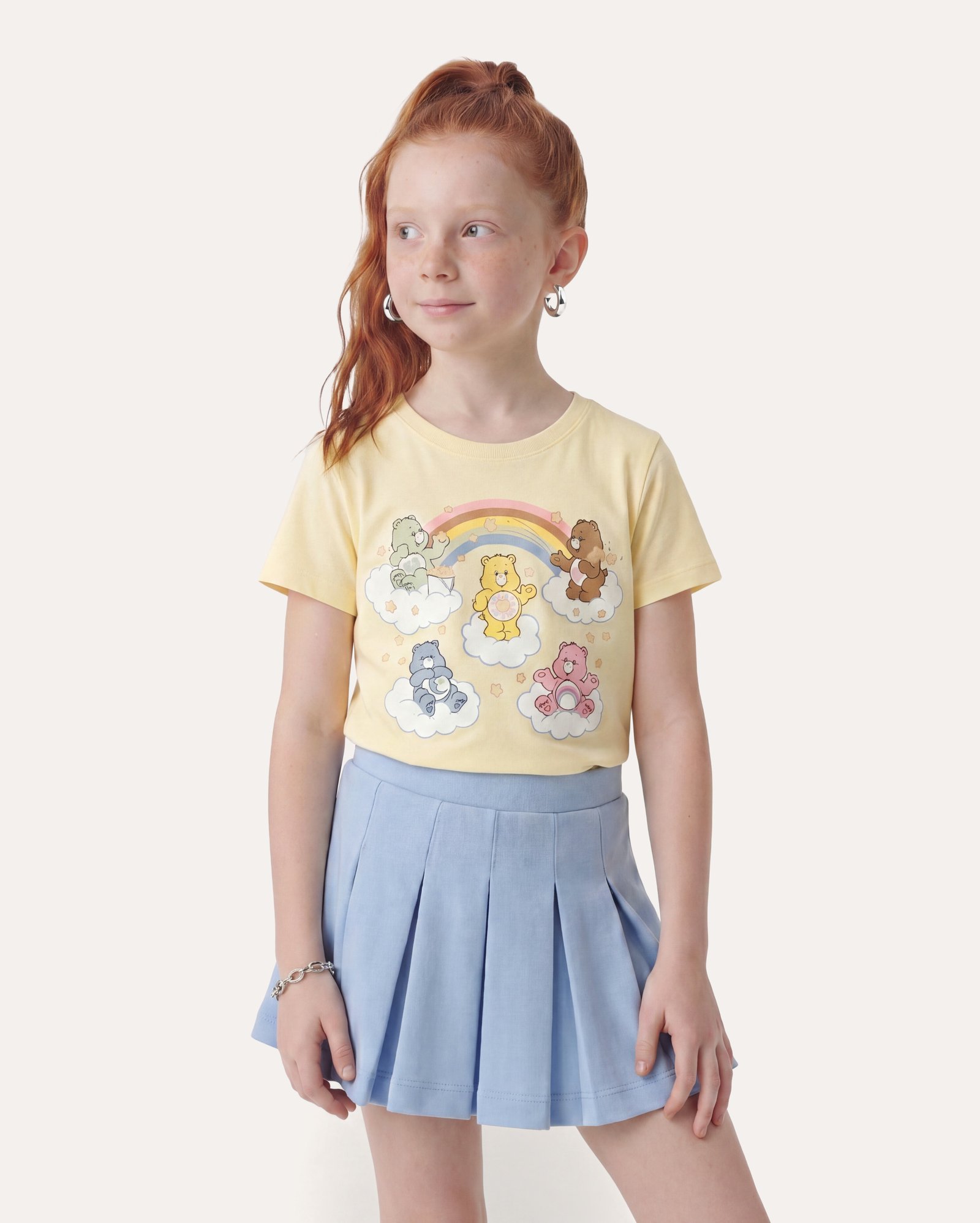 Camiseta infantil regular 6-14A - amarela | Ursinhos Carinhosos