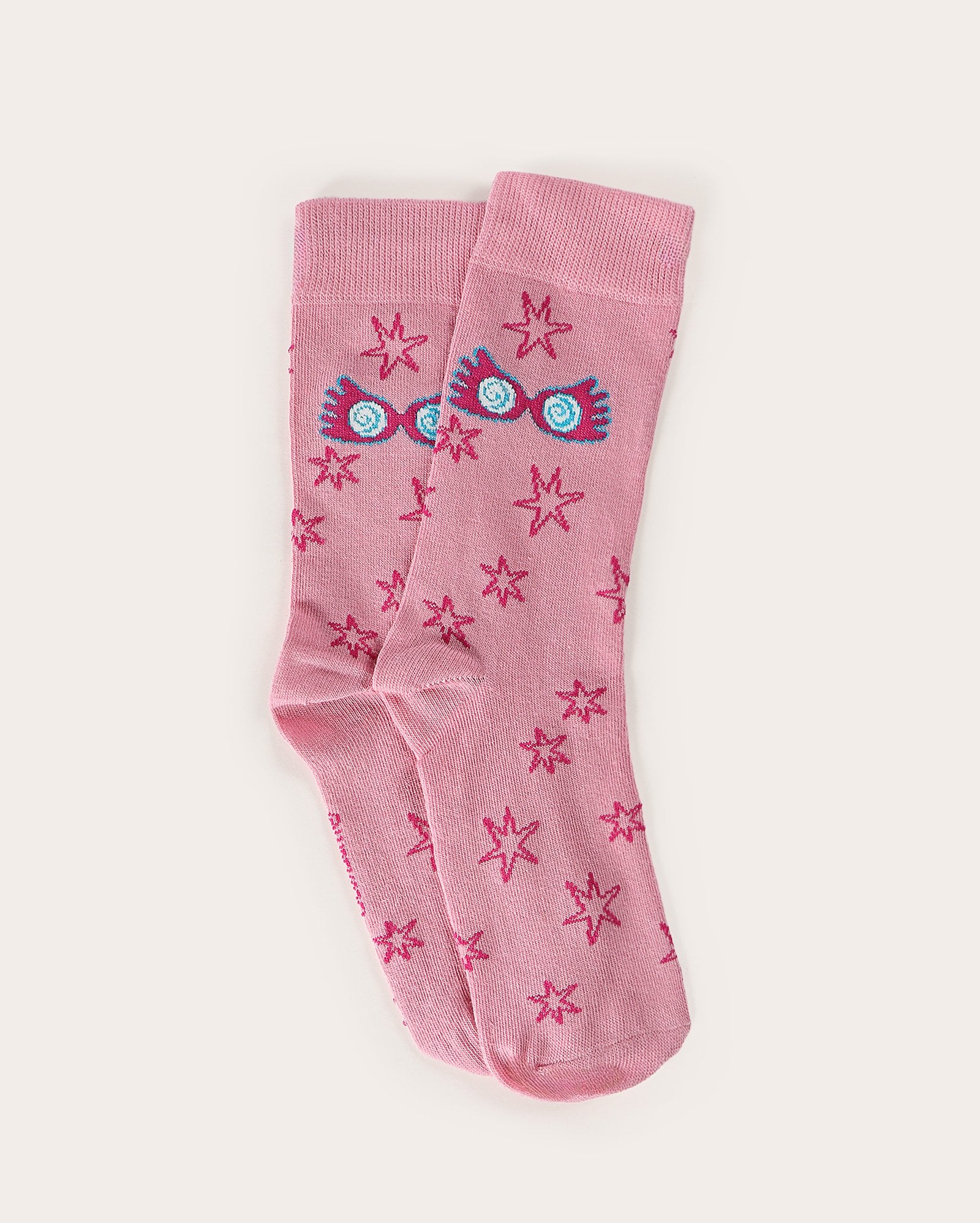 Meia feminina cano longo Luna Lovegood - rosa | FANLAB