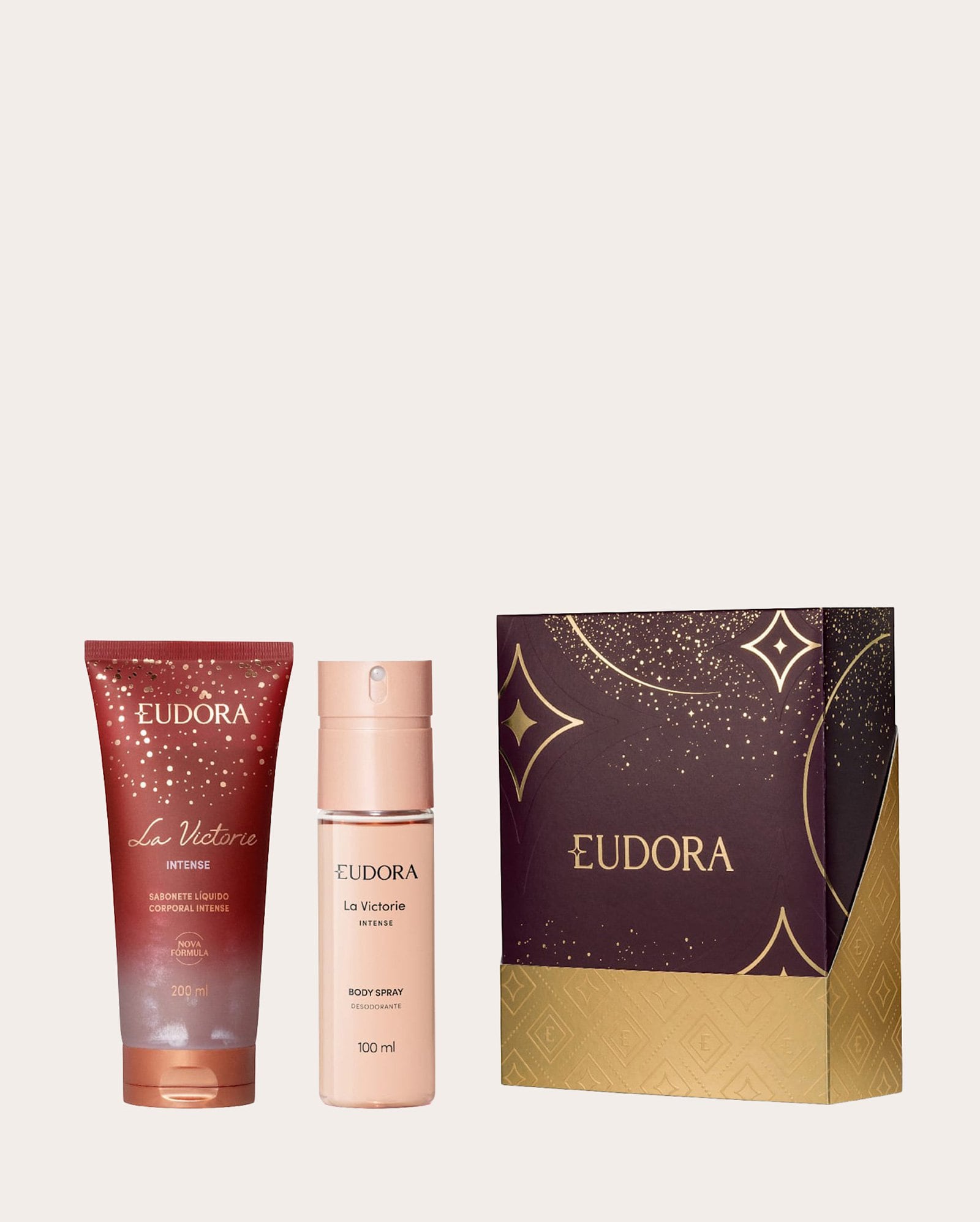 Kit body spray 100ml + sabonete líquido La Victorie Intense 200ml | Eudora