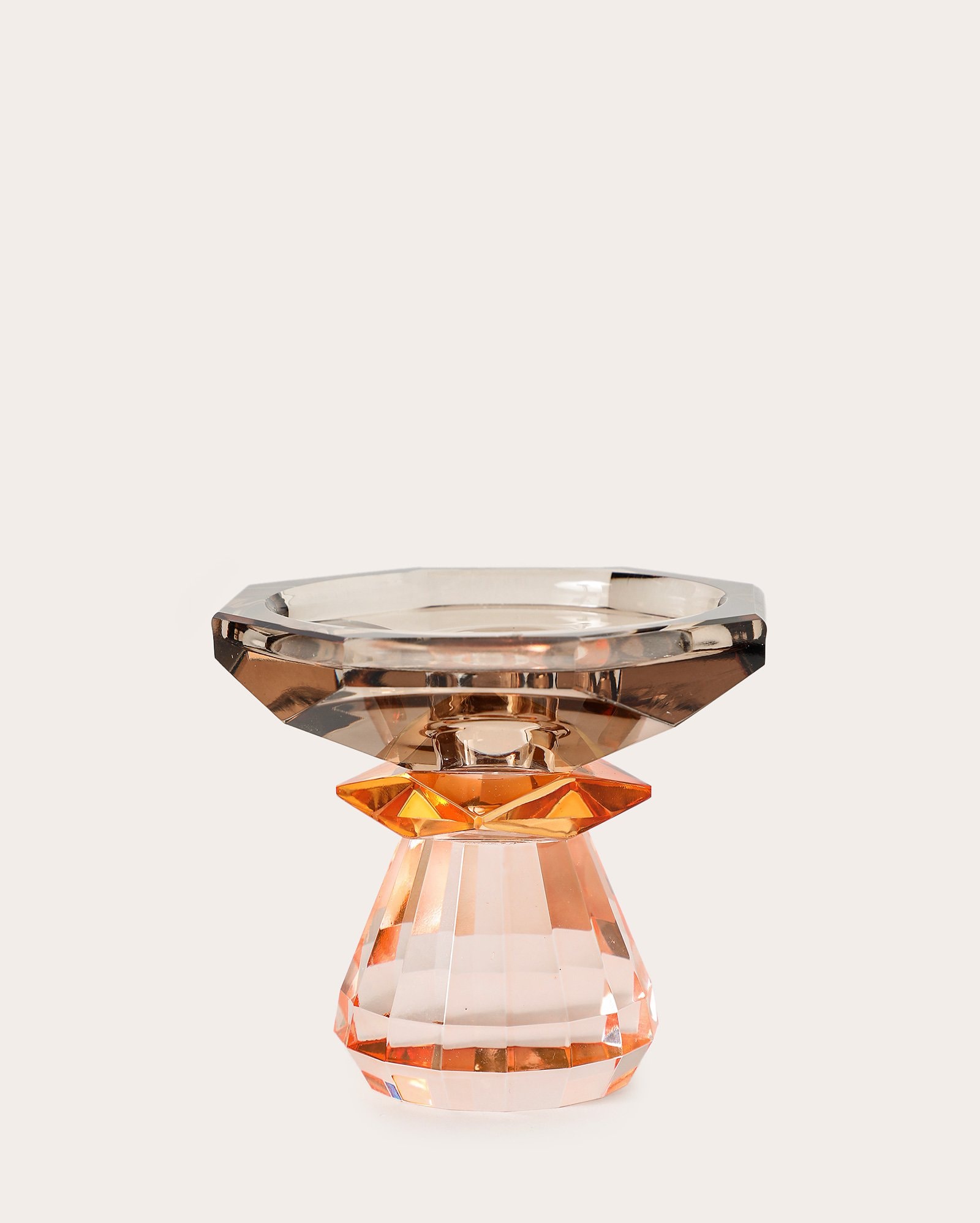 Porta-vela castiçal diamante 8x10cm - multicor | Casa Riachuelo