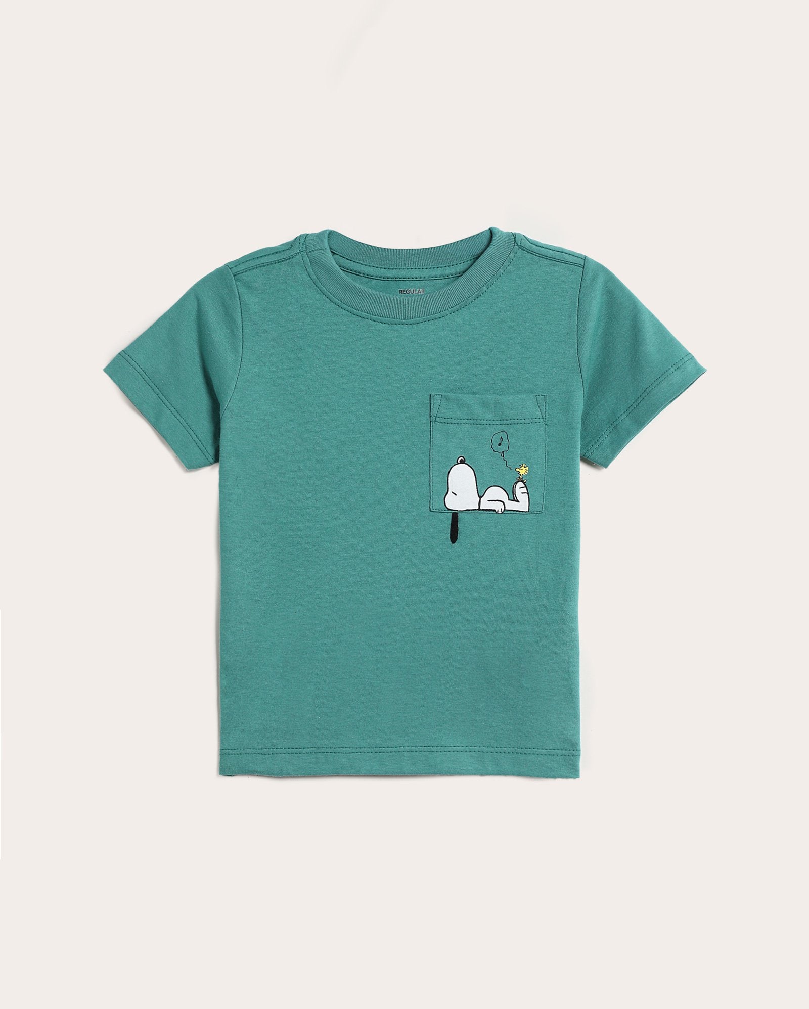 Camiseta infantil Snoopy com bolso 1-6A - verde | Peanuts