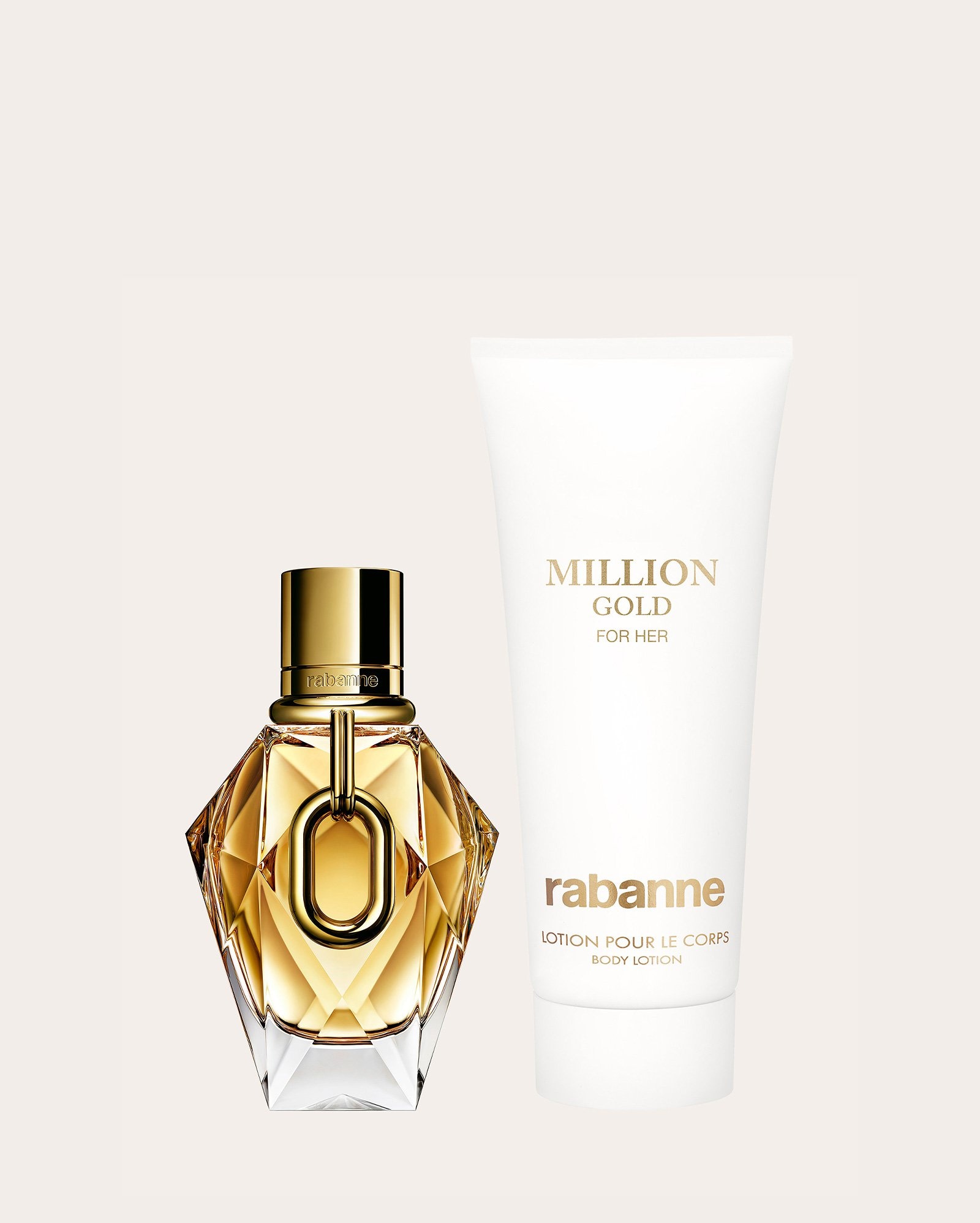 Kit perfume feminino Million Gold For Her EDP 50ml + creme corporal Lotion pour le corps 100ml | Rabanne