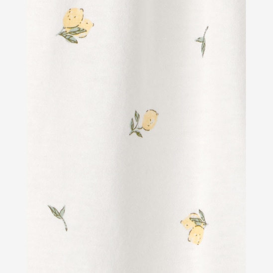Macacão bebê com babados limão - off-white | Carter's
