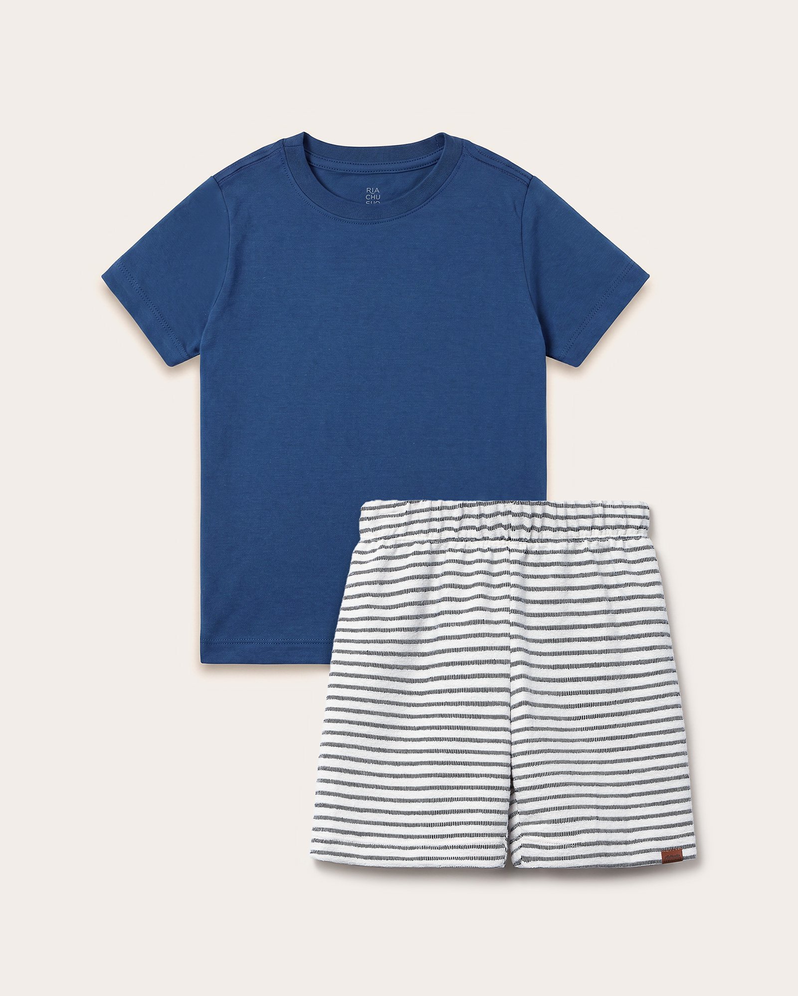 Conjunto infantil 2 peças listrado 1-6A - Multicor
