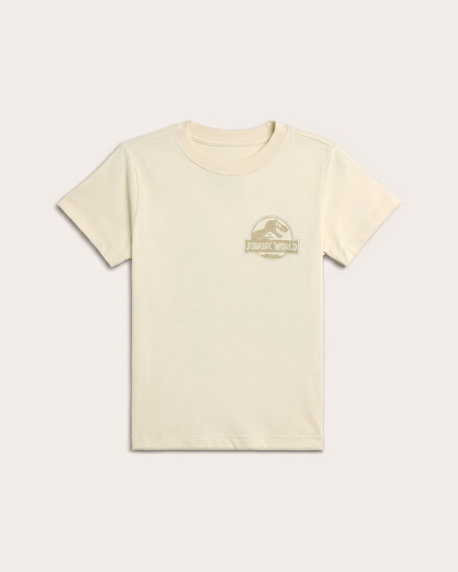 Camiseta infantil regular Jurassic World 1-6A - Bege | Universal