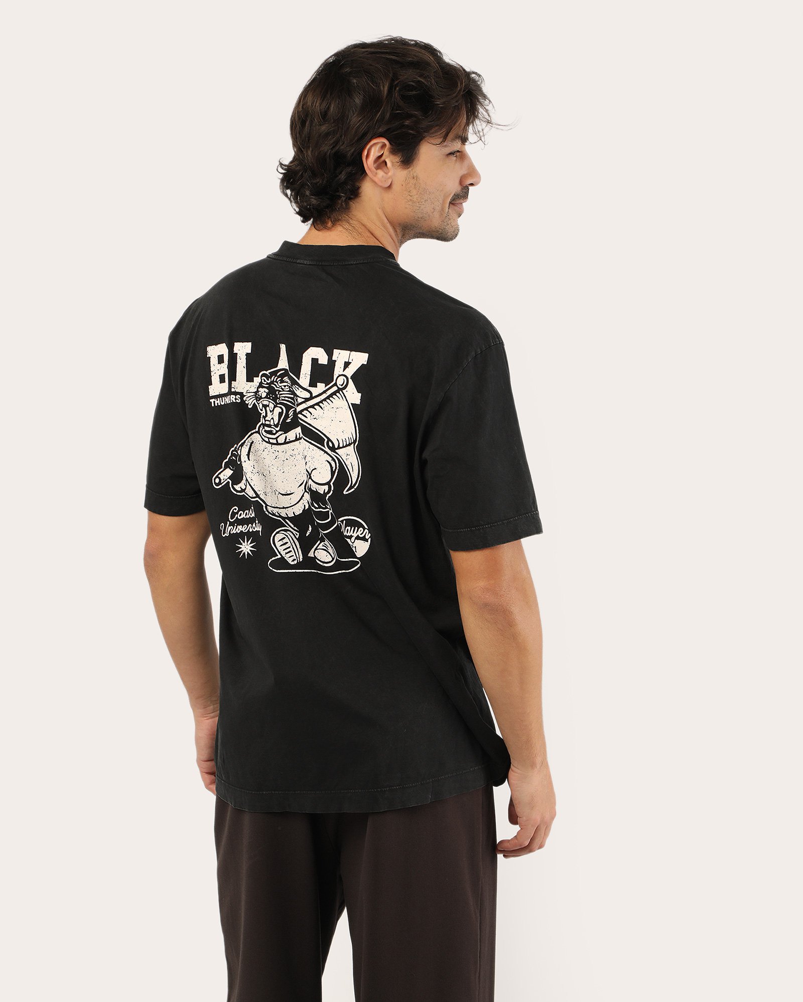 Riachuelo | Camiseta masculina comfort Black Thunders - preta