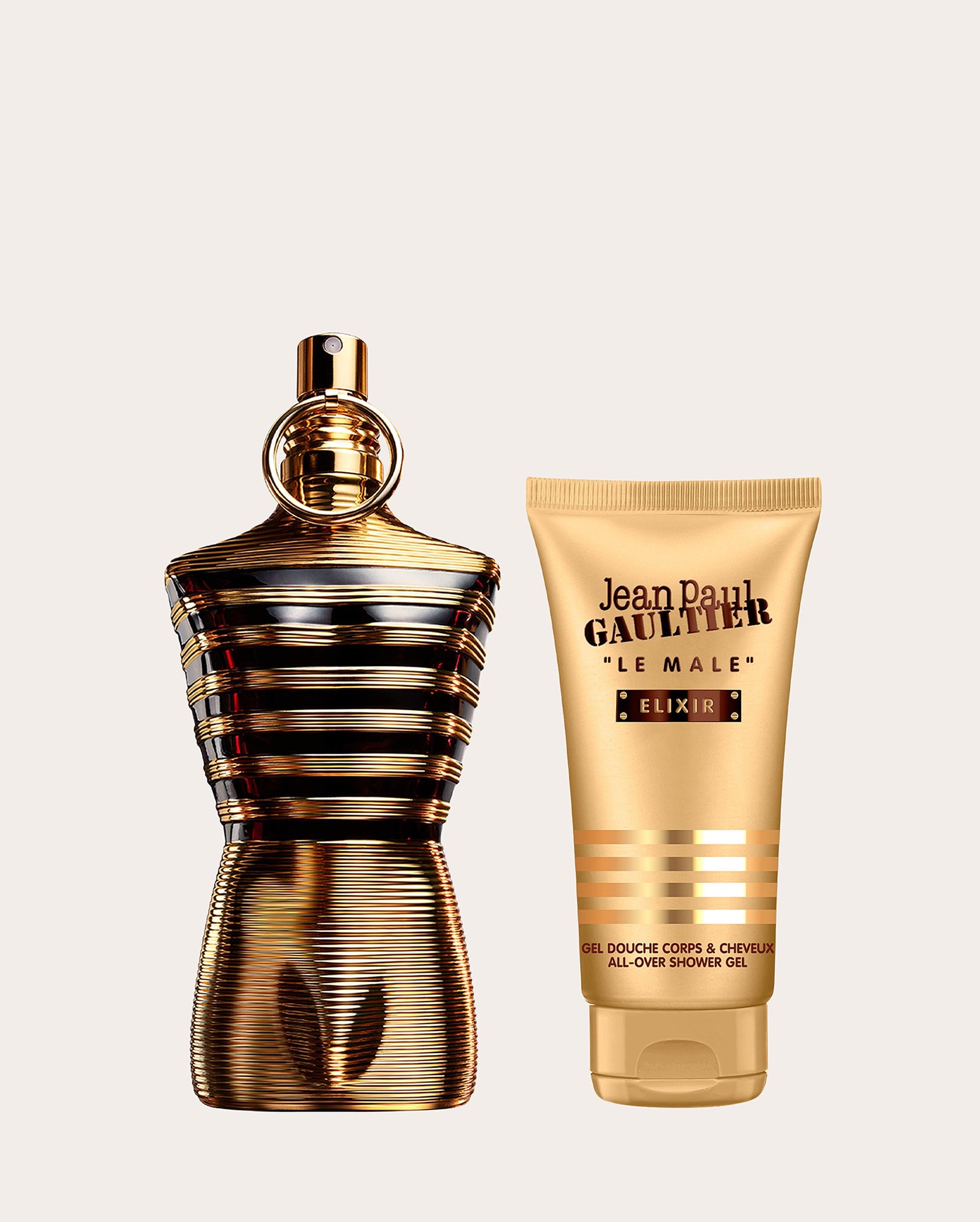 Kit perfume masculino Le Male Elixir Parfum 125ml + All-Over Gel de Banho 75ml | Jean Paul Gaultier