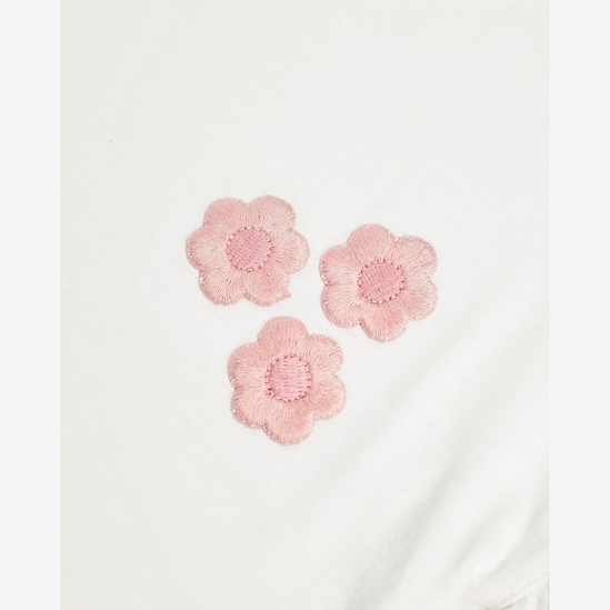 Camiseta infantil florzinhas - branca | Carter's