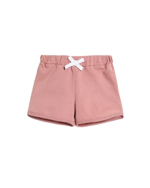 Short bebê de moletom com amarração - rosa | Carter's