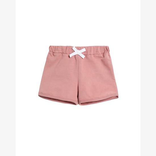Short bebê de moletom com amarração - rosa | Carter's
