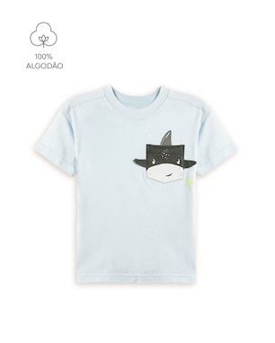 Camiseta infantil tubarão interativo - azul | Carter's