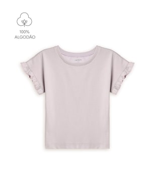 Camiseta infantil florzinhas - lilás | Carter's