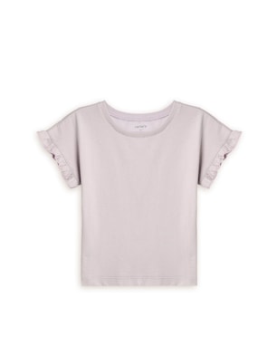 Camiseta infantil florzinhas - lilás | Carter's