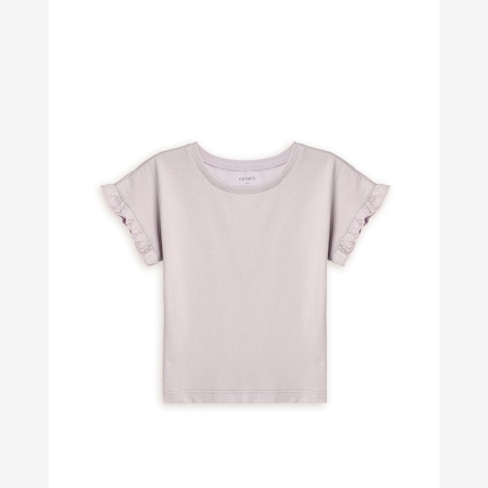 Camiseta infantil florzinhas - lilás | Carter's