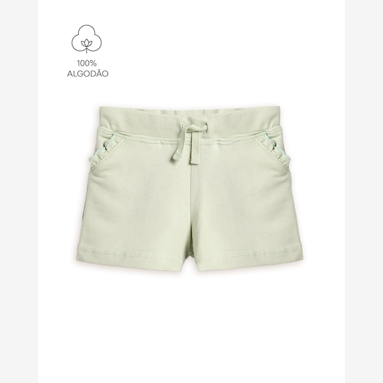 Short infantil com babados - verde | Carter's