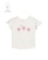 Camiseta infantil com bordado floral - branca | Carter's