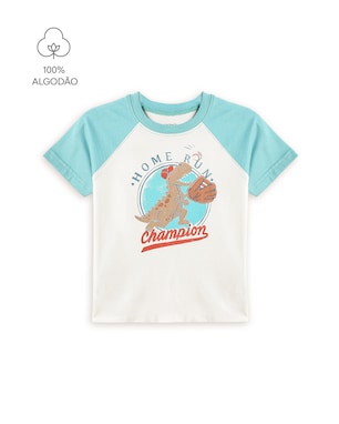Camiseta infantil dinossauro - branca | Carter's