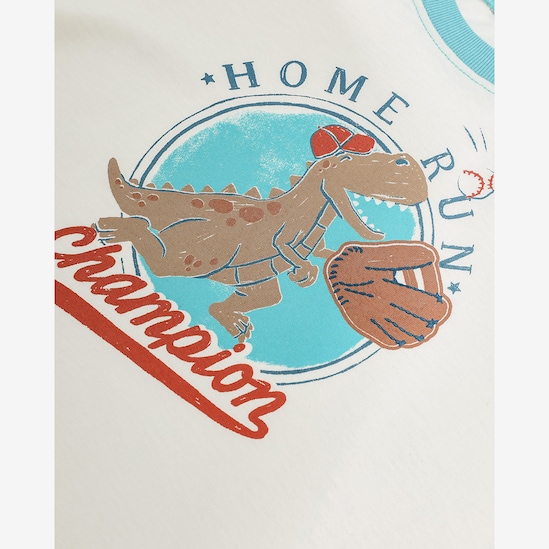 Camiseta infantil dinossauro - branca | Carter's