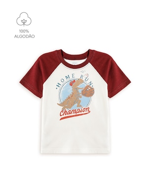 Camiseta infantil dinossauro - branca | Carter's