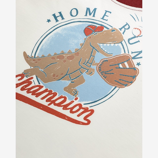 Camiseta infantil dinossauro - branca | Carter's