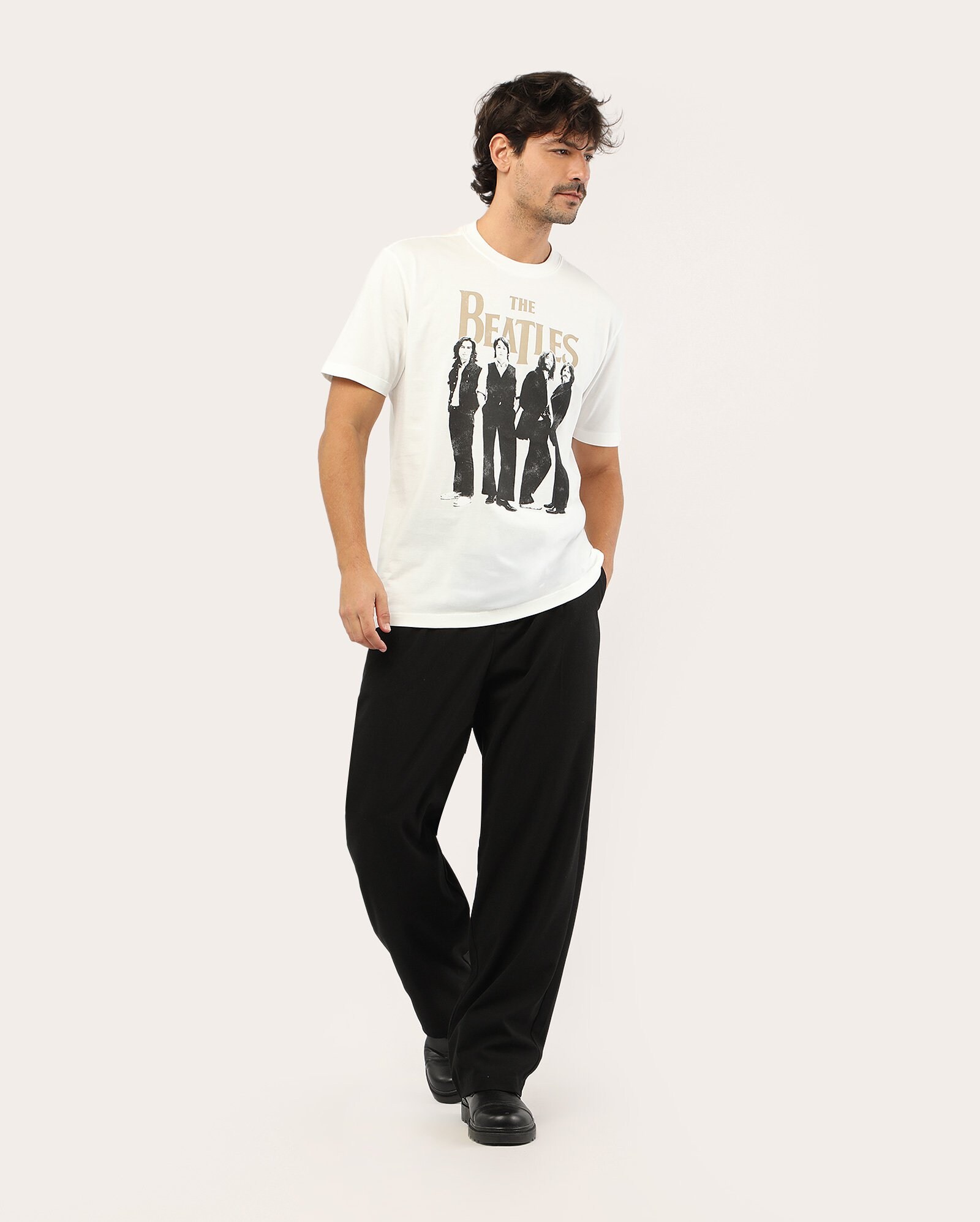 Riachuelo | Camiseta masculina regular - branca | The Beatles