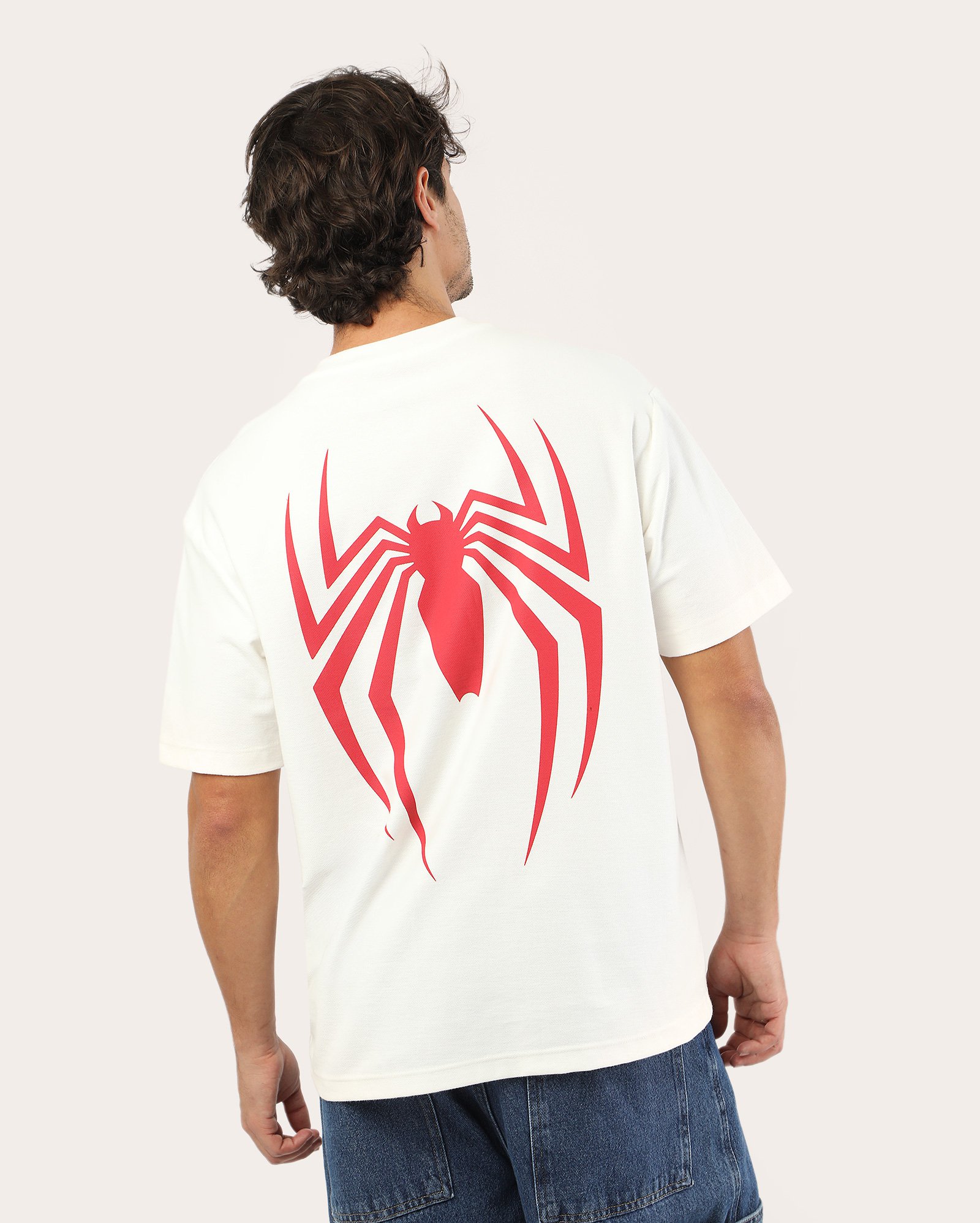 Camiseta masculina relaxed sarjada Homem-Aranha - off-white | Marvel