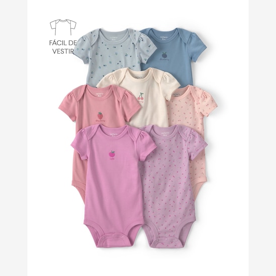 Kit body bebê 7 peças frutinhas e floral - multicor | Carter's