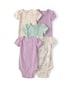 Kit body bebê 5 peças floral e texturizado - multicor | Carter's