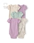 Kit body bebê 5 peças floral e texturizado - multicor | Carter's