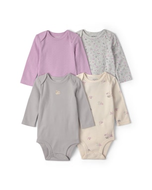Kit body bebê 4 peças cisne e floral - multicor | Carter's