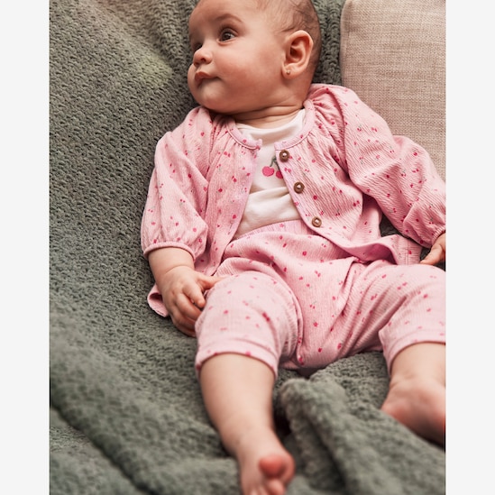 Conjunto Carter's bebê menina cereja 3 peças - Multicor