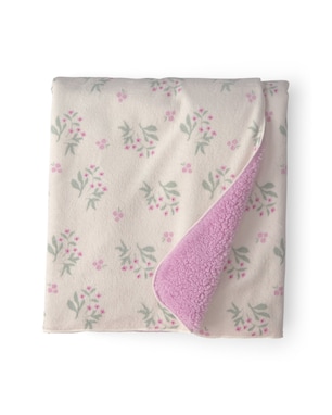 Cobertor bebê peluciado floral - bege | Carter's