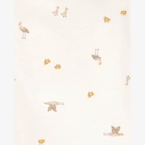 Kit body Carter's bebê menino em algodão estampa animais 5 peças - Multicor