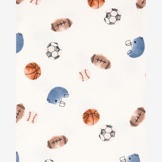 Kit body Carter's bebê menino em algodão esporte 5 peças - Multicor