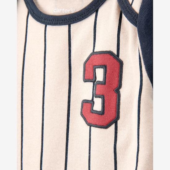 Kit body Carter's bebê menino em algodão esporte 5 peças - Multicor
